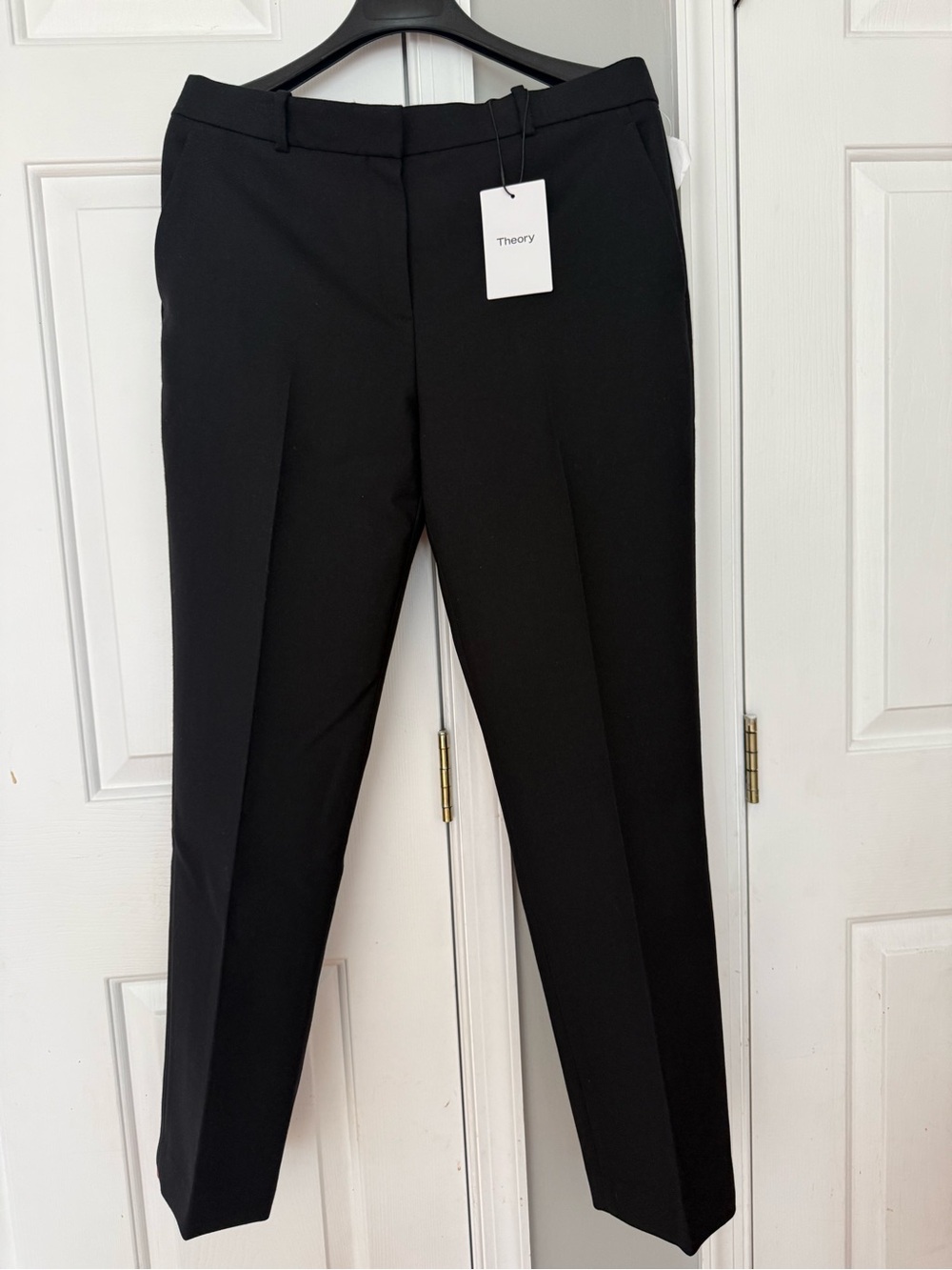 Theory Black Slim Straight Dress Pants
